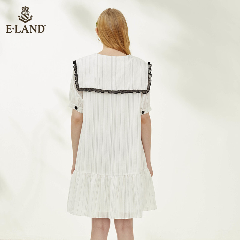 eland2020夏季新款娃娃领 ELAND连衣裙