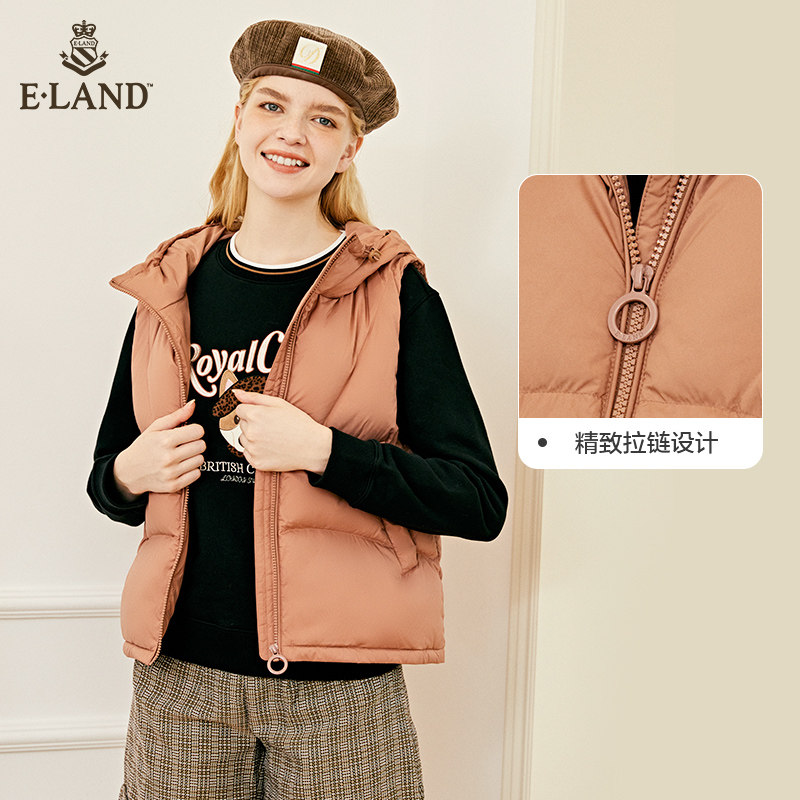eland衣恋新款轻薄保暖马甲羽绒服 ELAND羽绒服