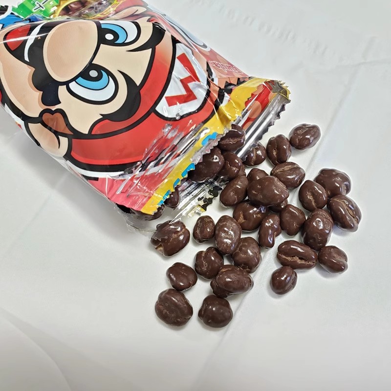 现货日本进口富路达Furuta马里奥主题巧克力爆米花小米果豆5连包 - 图1