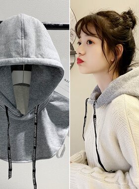 连帽假领子女卫衣假帽子秋冬