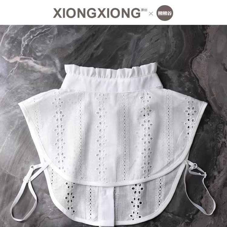 纯棉提花假领子女百搭假衣领荷叶边衬衣毛衣打底内搭装假饰领子女,淘宝优惠券,粉丝福利购,淘宝优惠卷
