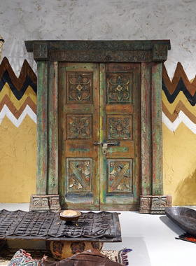【印度古董大门合辑】Indian Door印度拉贾斯坦老宅Haveli木门