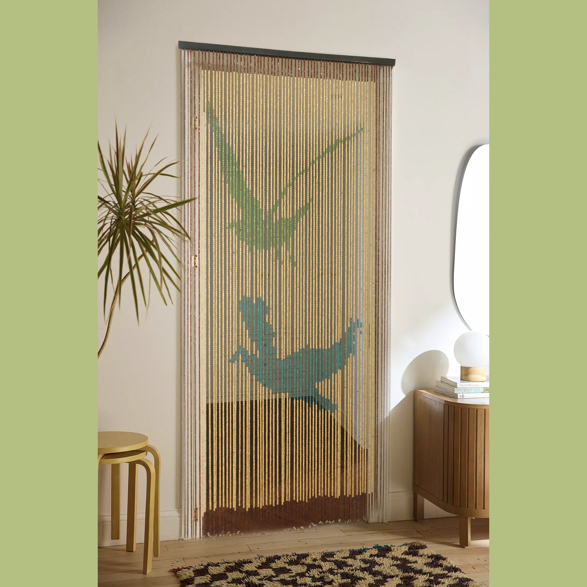 Bamboo curtain bohemian handmade door curtain partition tapestry