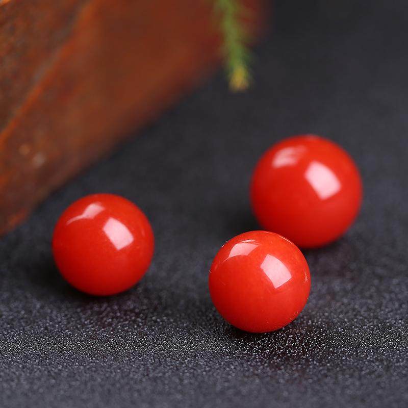 原矿保山南红散珠玛瑙单珠圆珠子满肉柿子红隔珠金刚星月手串配饰,淘宝优惠券,粉丝福利购,淘宝优惠卷