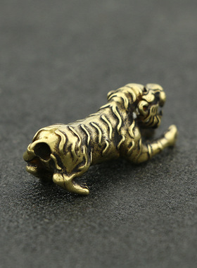 diy百兽之王老虎手串生肖小摆件