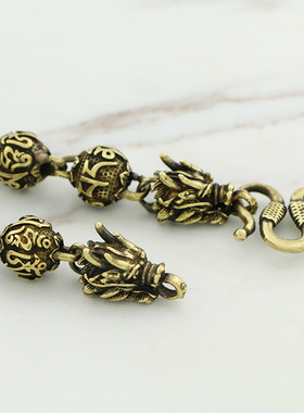 复古做旧六字项链装饰品