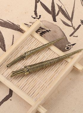 仿古董杆菊石房角石黄铜摆件远古海洋生物铜制工艺品