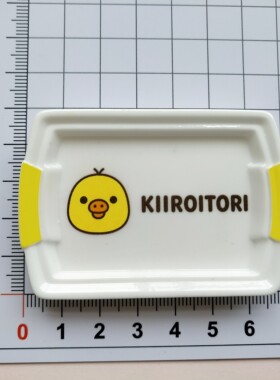 微缩仿真简约印花动物食玩盘子娃屋捏捏装饰方盘手工diy树脂配件