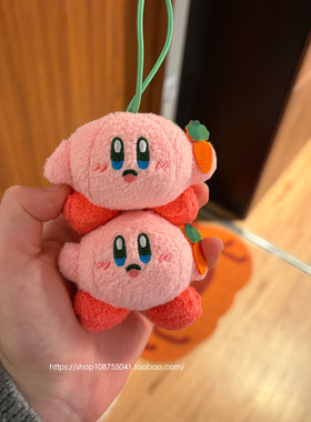 KIRBY星之卡比粉色刺绣包挂件可爱卡通毛绒吊饰