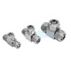304 stainless steel quick screw tee in-between connector pu pipe hose tetrafluoronylon pipe T-type positive tee fast air pipe