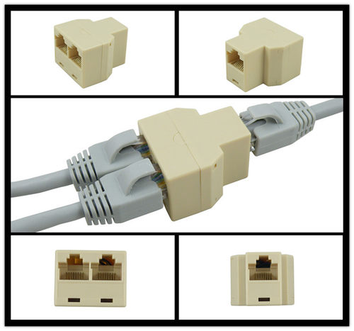 RJ45网络三通头 网线一分二连接器 1分2网线转接头 转接器分线头 - 图1