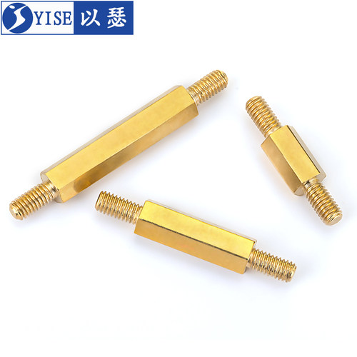 双头六角螺柱铜柱双头螺丝柱连接杆支撑柱外螺纹隔离柱两头牙M3M4 - 图1