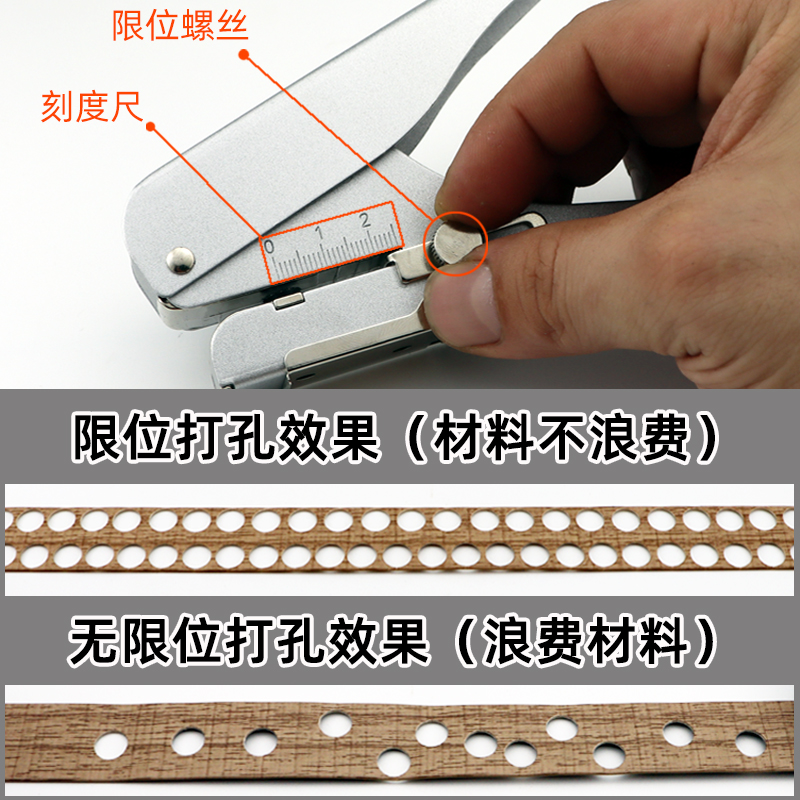 封边条冲孔器木工生态板封边皮打孔器封边带打孔钳三合一孔贴机器 - 图2