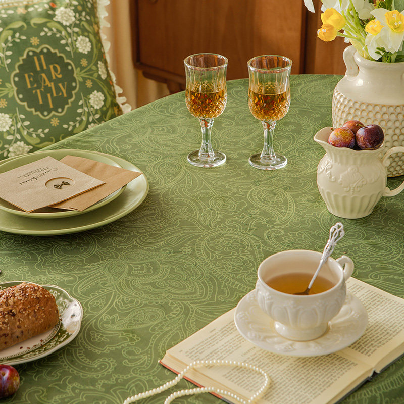 春鸣涧翠影美式氛围感田园客厅餐桌布轻奢防尘布高级感茶几盖布,淘宝优惠券,粉丝福利购,淘宝优惠卷