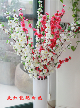 假花绢花花瓣落地干花家具梅花环