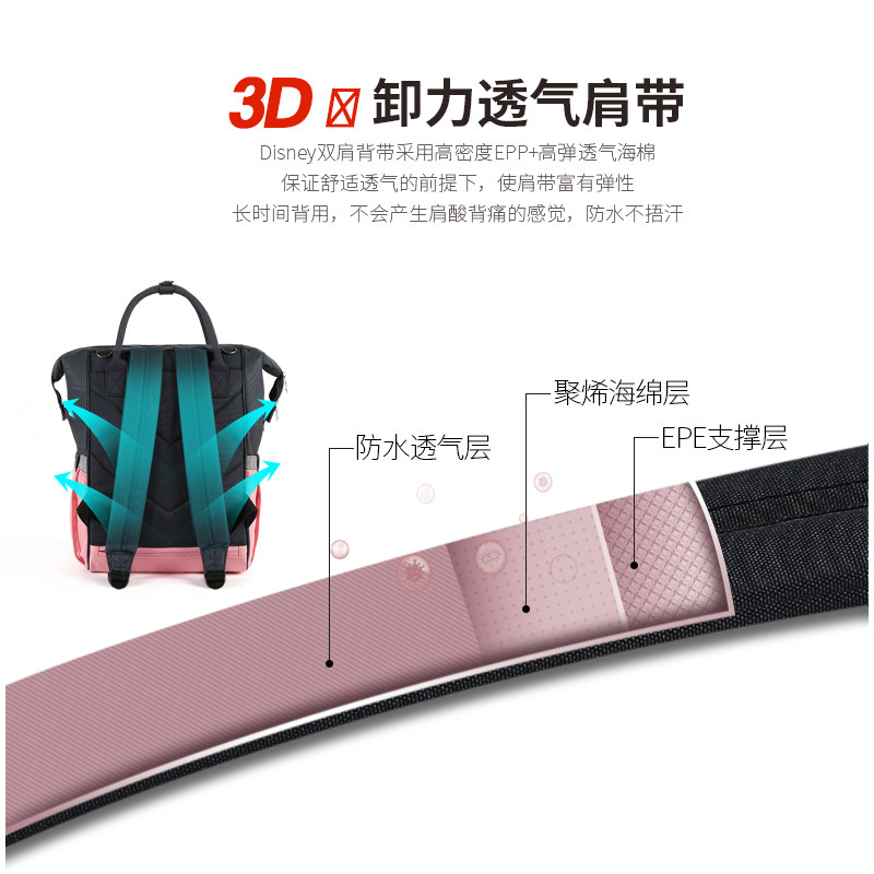 迪士尼妈咪包多功能大容量女双肩包 贝泽鸟母婴妈咪包/袋