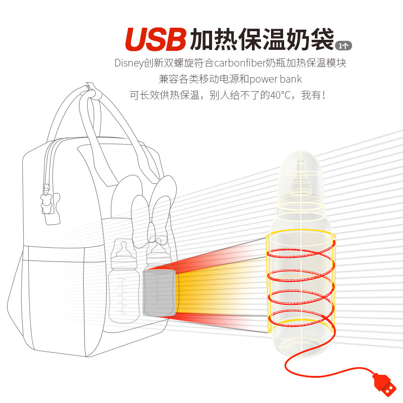 迪士尼妈咪包多功能大容量女双肩包 贝泽鸟母婴妈咪包/袋