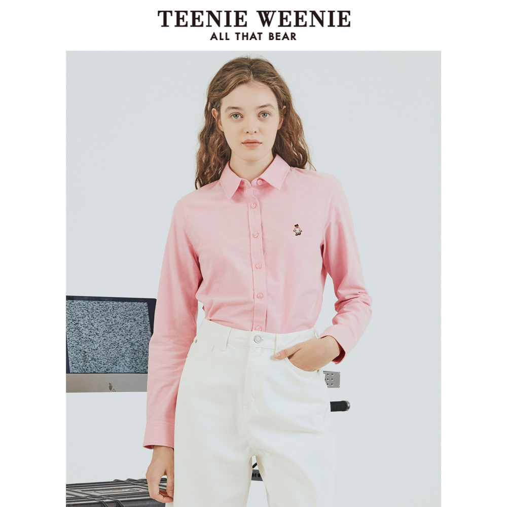teenieweenie小熊女长袖白小众衬衫 TeenieWeenie衬衫