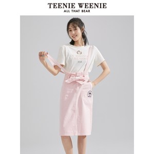 TeenieWeenie小熊背带裙女夏长款牛仔连衣裙女装吊带2020夏季新款