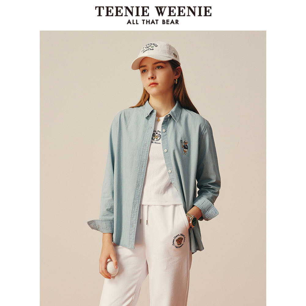 teenieweenie小熊牛仔衬衫长袖外穿 TeenieWeenie衬衫