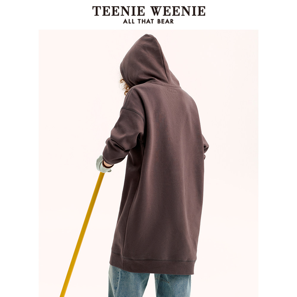 TeenieWeenie小熊女冬季刺绣连帽休闲时尚舒适卫衣连衣裙