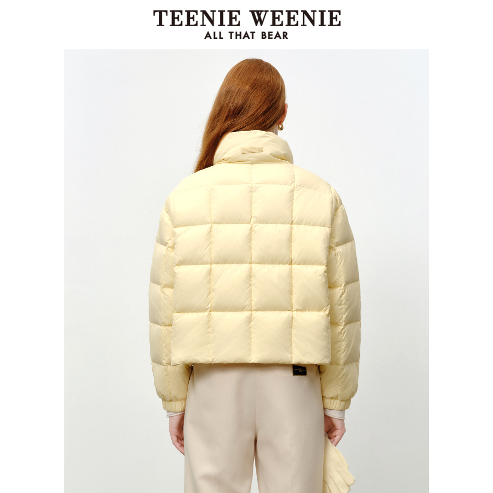 TeenieWeenie小熊女装冬装多巴胺云感零压羽绒服马卡龙粉面包外套