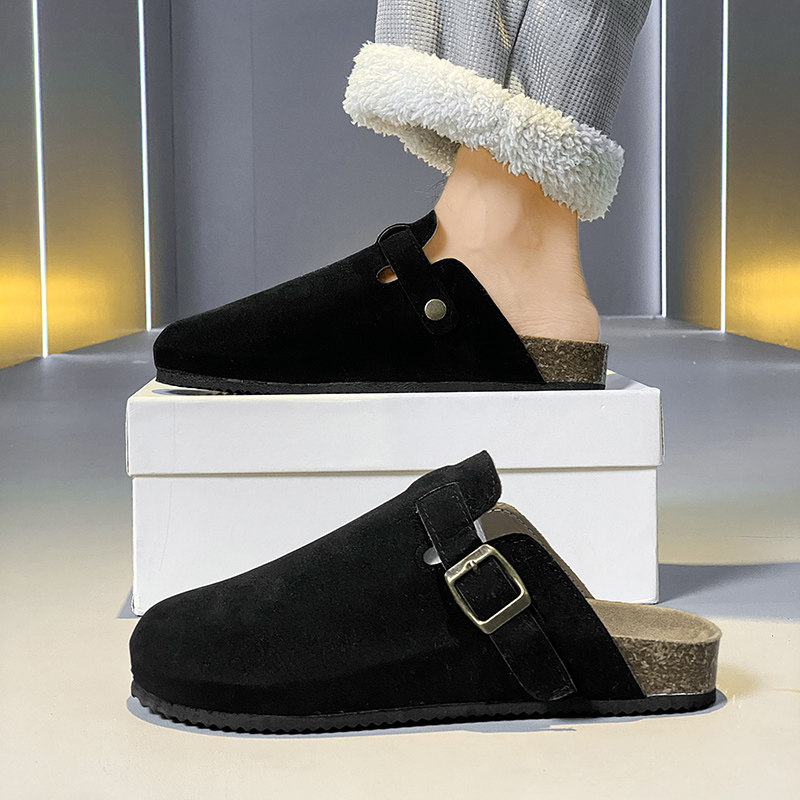 勃肯拖鞋男秋季外穿防臭防滑增高懒人一脚蹬情侣软木包头半拖凉鞋,淘宝优惠券,粉丝福利购,淘宝优惠卷