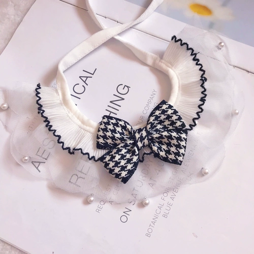 Шарф, нагрудник, кружевной слюнявчик, аксессуар с бантиком, кружевное платье