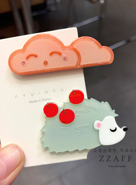 发饰品FAVOUR发夹可爱发夹小刺猬