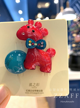 小鹿造型发绳亚克力发圈韩版