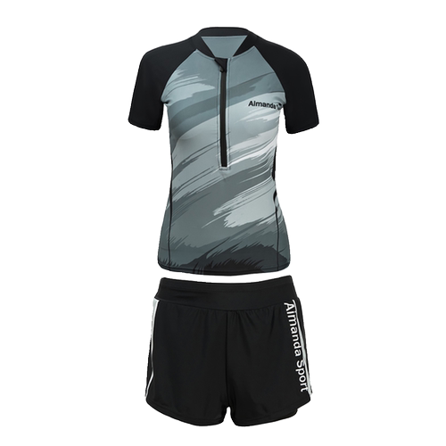 2025新款大码泳衣女士保守分体泡温泉游泳馆专用女款高级感游泳衣 - 图3