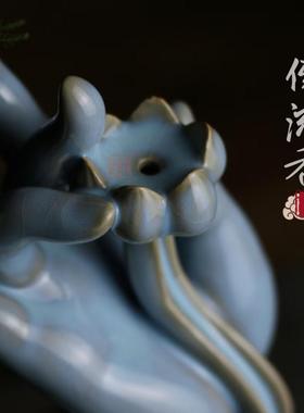 如来家居摆件佛具倒流香炉陶瓷