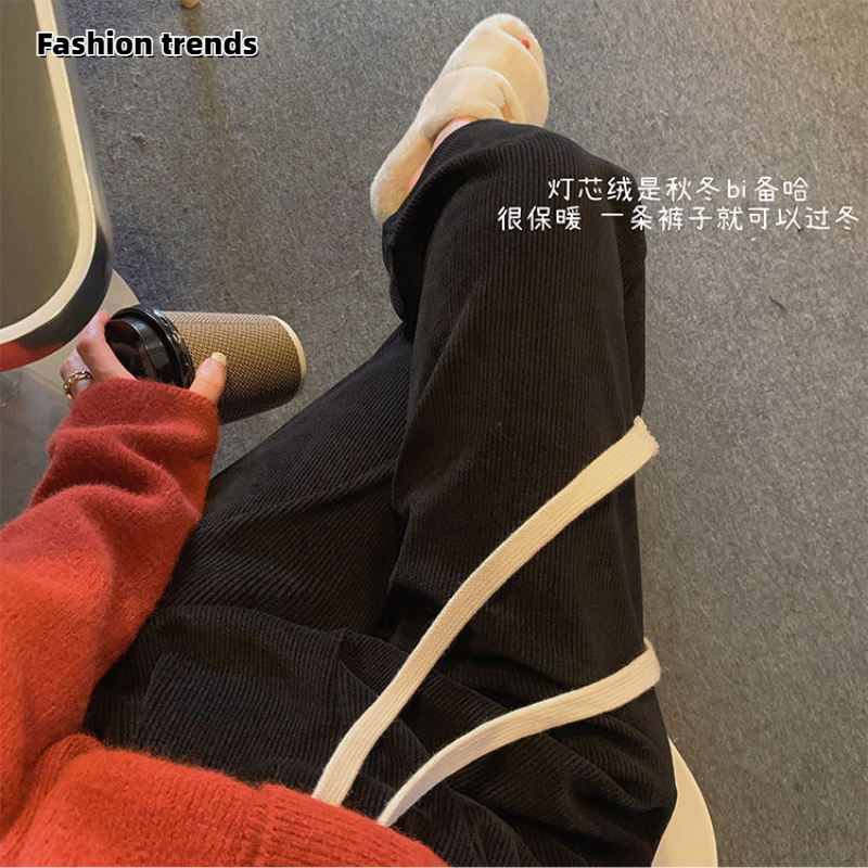 灯芯绒显瘦垂感欧尼绒阔腿裤，两件39.9元，-第2张图片-提都小院