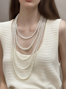 法式名媛风轻奢多层珍珠项链