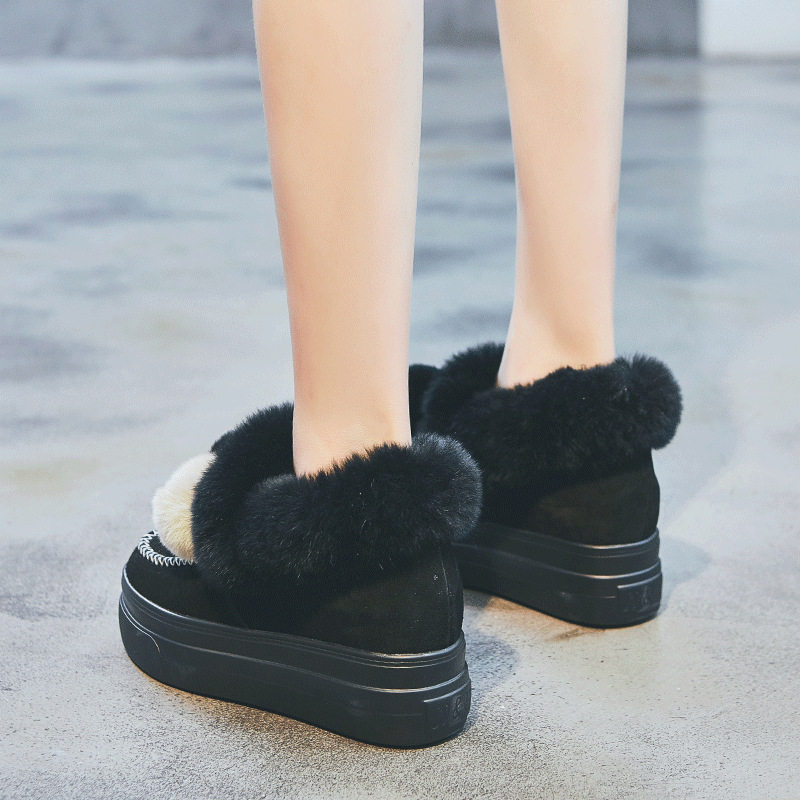2025冬款毛毛鞋真皮女鞋厚底内豆豆鞋防滑保暖雪地靴冬季甜美,淘宝优惠券,粉丝福利购,淘宝优惠卷