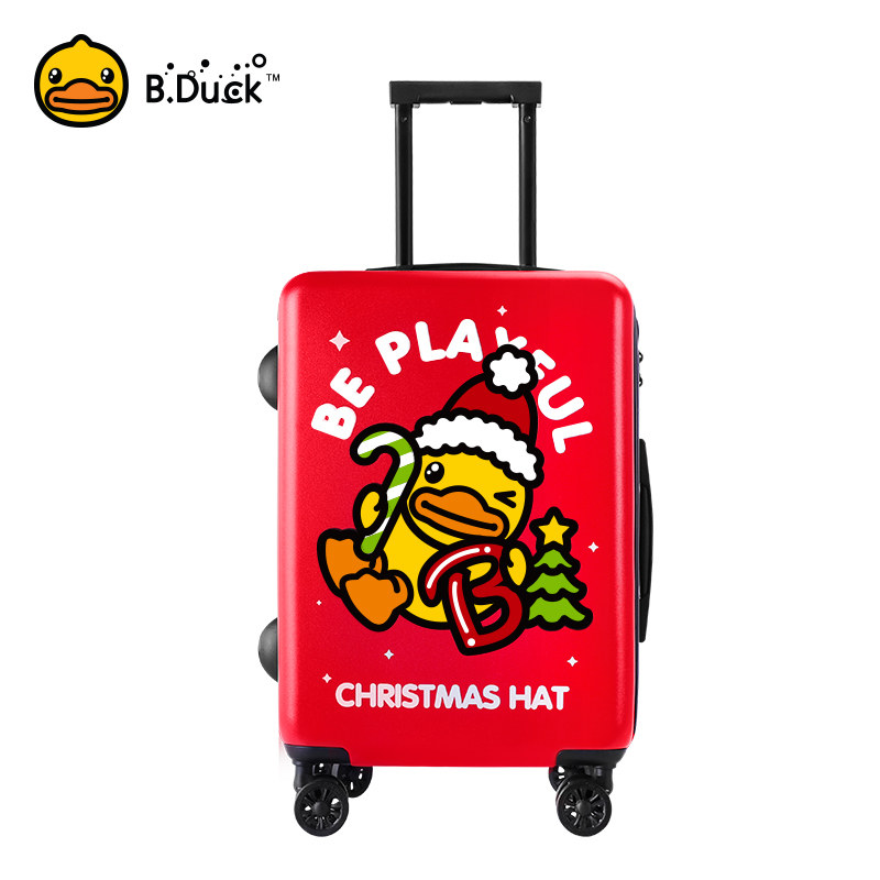 b . duck小黄鸭圣诞限量旅行箱包 aoweilaow奥维拉旅行箱