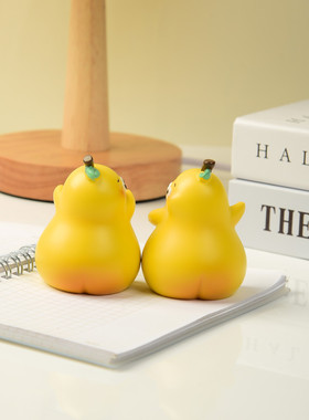 网红款不梨不弃可爱桌面摆件树脂创意情侣桌面装饰家居办工桌礼品