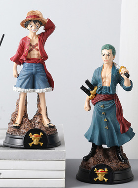 日式卡通英雄路飞摆件树脂