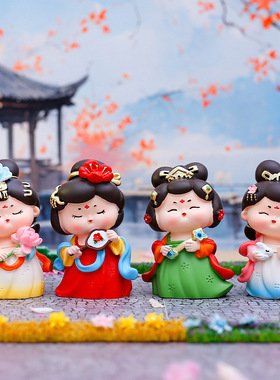 古风国潮唐小环仕女玄关装饰女生古风树脂摆件送闺蜜朋友生日礼物