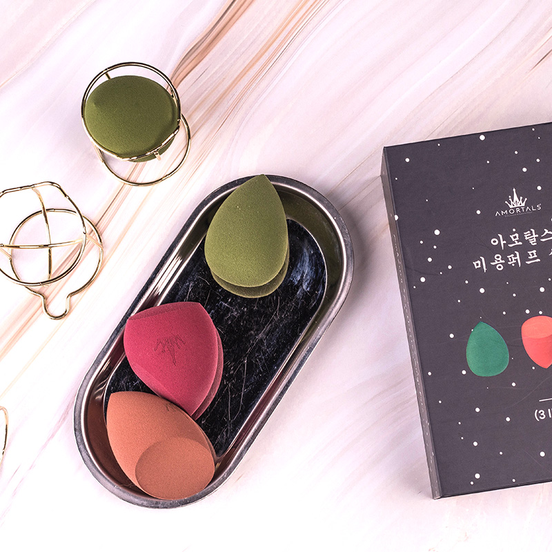 倍思科化妆品专营店韩国尔木萄不吃粉干湿两用海绵气垫粉扑彩妆蛋化妆蛋尔木葡美妆蛋0