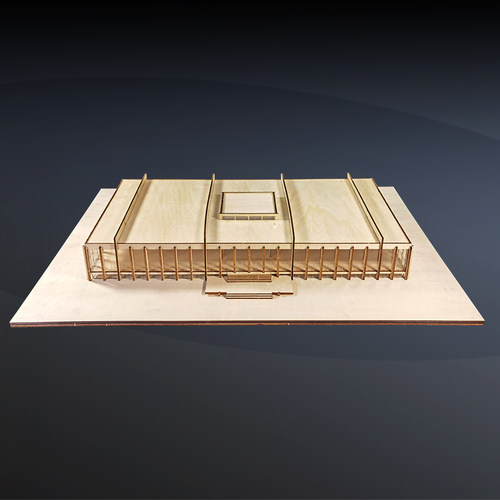 伊利诺理工学院木质模型沙盘建筑diy手工拼装定做模型场景博物馆 - 图0