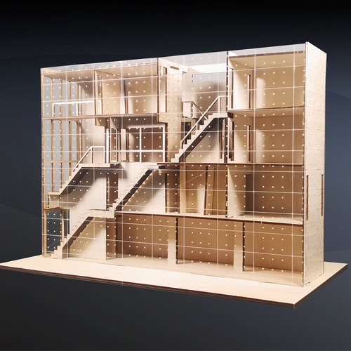 diy手工制作建筑Nihonbashi house模型木质建筑拼装建筑 - 图0