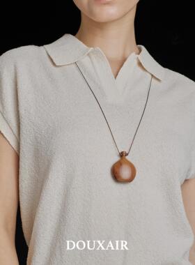 网红爆款同款木质酒壶毛衣链