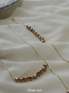 绝甜空气炫彩色14kins珍珠手链