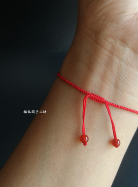 红绳手链女甜美细小森系纯银属龙