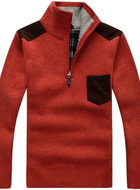 Men's winter warm knitted sweater men Thickened sweaters top