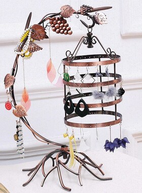 Earrings jewelry display stand jewelry box rotating shelf