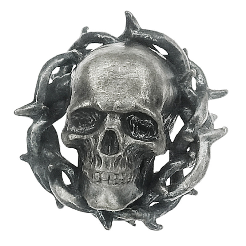 kozoo原创设计荆棘骷髅耳钉925纯银耳针银饰耳饰情侣质感K金暗黑,淘宝优惠券,粉丝福利购,淘宝优惠卷