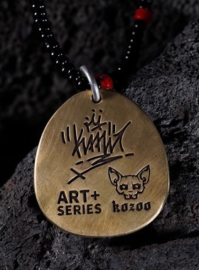 kozoo联名系列punk骷髅挂坠新款项链暗黑小众先锋首饰925纯银嘻哈