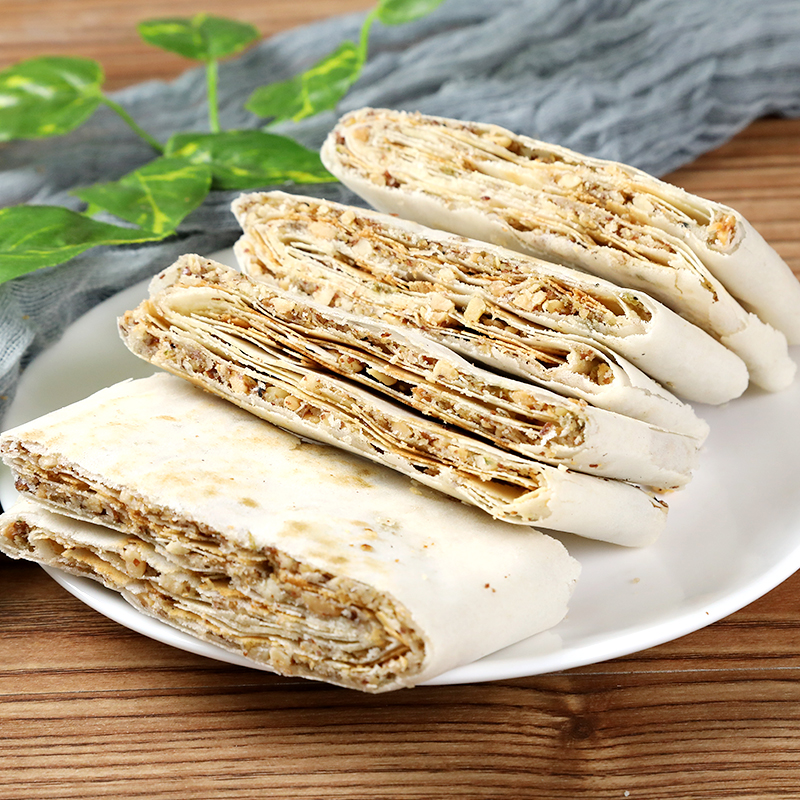 山东煎饼纯手工曲阜香酥煎饼即食花生夹馅五香脆皮煎饼特产-特色谷特产网